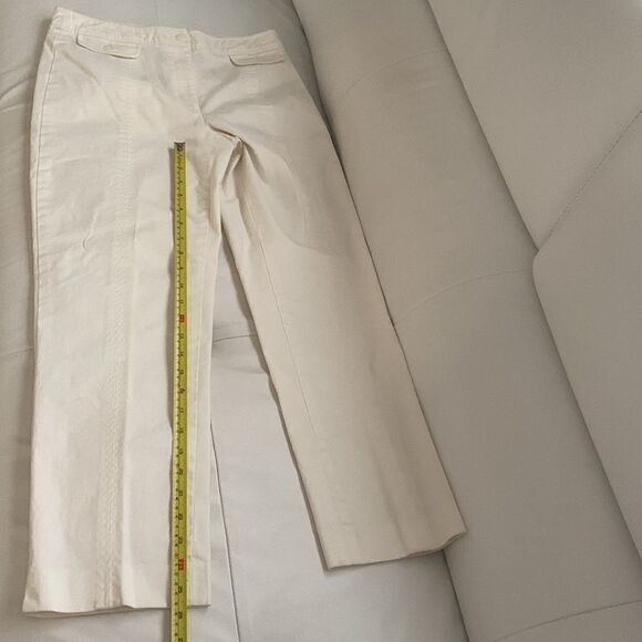 Rafaella Women's White Straight Pants Cotton Blend Stretch Size 8 - Picture 5 of 11